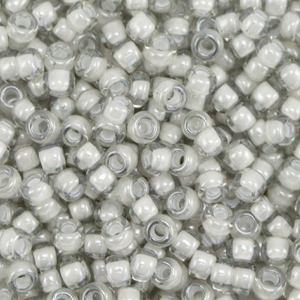 Miyuki seed beads 8/0 Fancy Lined Moonstone Grey 8-2268