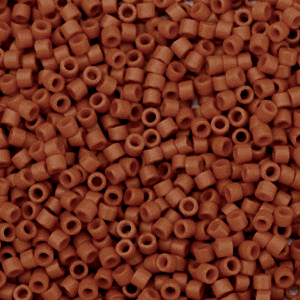 Miyuki beads delica's 11/0 Opaque SF Dyed Sienna Brown DB-794
