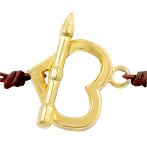 Stainless steel findings toggle clasp heart Gold