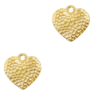 Stainless steel charms heart Gold