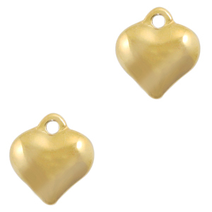 Stainless steel charms heart Gold