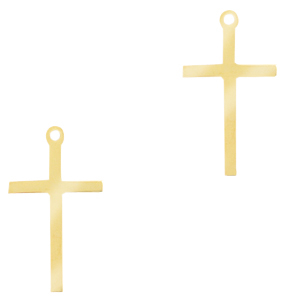 Stainless steel charms cross Gold