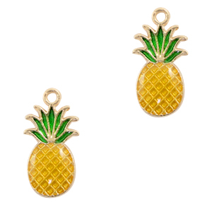 Metal charms pineapple Gold-Yellow