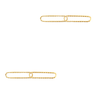 Stainless steel charms/connector double links oval Gold