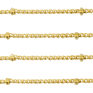 Stainless steel findings belcher chain curb links ball Gold