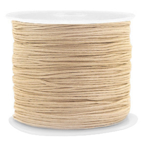Macram&eacute; bead cord 0.8mm Champagne