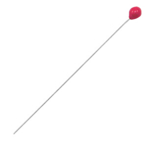 DQ European metal findings headpin 52mm Antique Silver-Cherry Red (nickel free)
