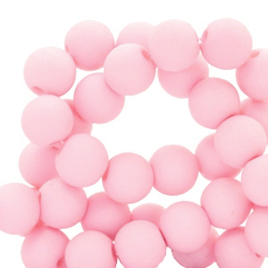 4 mm acrylic beads matt Light Rose