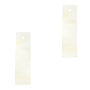 Shell pendants specials rectangle White (natural colour)