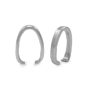 Stainless Steel findings pinch bail 13x9mm Silver