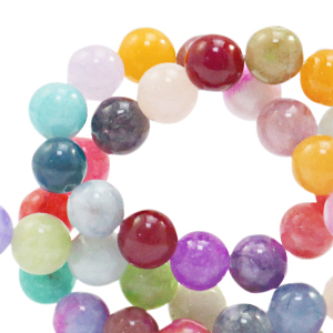 8 mm natural stone beads Jade Multicolour