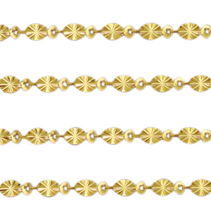 Stainless steel belcher chain oval Gold