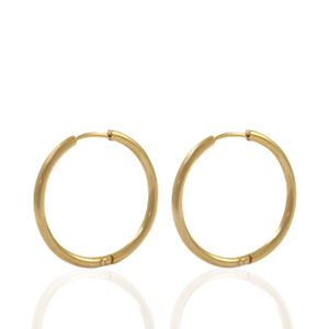 Stainless steel earrings creole 18mm Gold