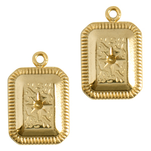 Stainless steel charms star Gold