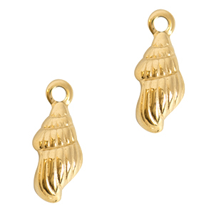 Stainless steel charms shell Gold
