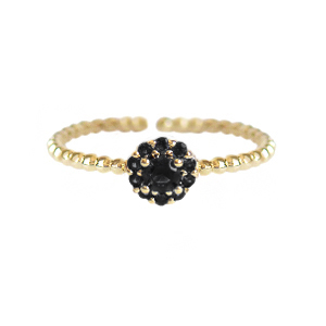 Must-have rings enamel Black-Gold