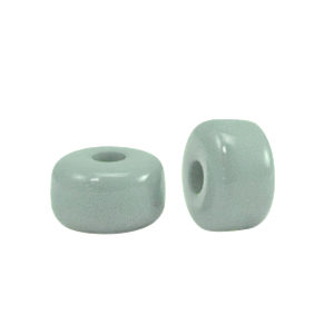 Polaris beads Glaze rondelle 6x4mm shiny Sea Green