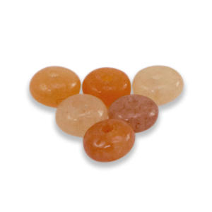 Natural stone beads rondelle 4x2mm Copper Orange