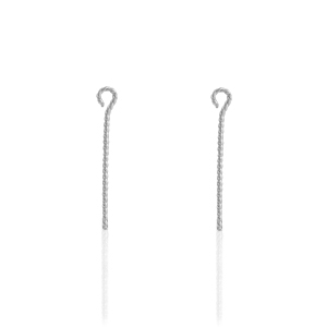 Stainless steel findings eyepins 30mm Silver