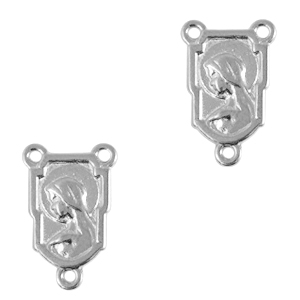 DQ European metal charms religion Antique Silver (nickel free)