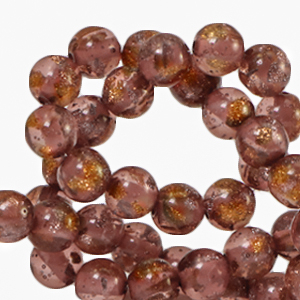 Polaris beads round 8 mm Tiffany Rouge Blush