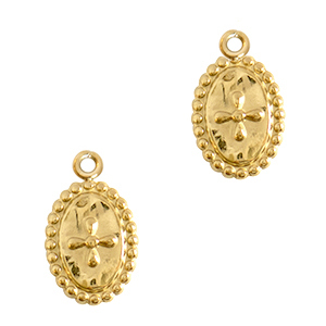 Stainless steel charms cross Gold