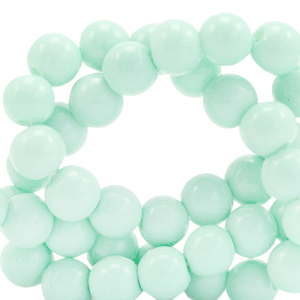 4 mm glass beads opaque Soothing Sea Green