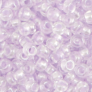 Preciosa glass seed beads Ornela 6/0-382PV Pearl Pastel Lining-Lily Lavender Purple