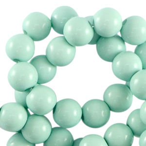 4 mm acrylic beads shiny Soft Turquoise Blue