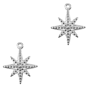 Stainless steel charms star Silver