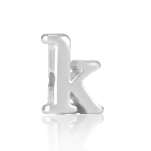 DQ European metal letter beads K Antique Silver (nickel free)