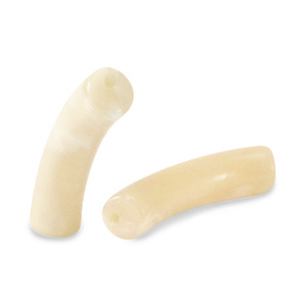 Acrylic beads tube Beige Marble