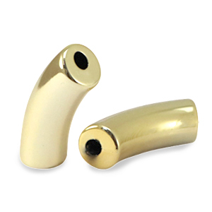 Acrylic beads tube Gold