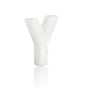 Shell pendants specials letter Y White (natural colour)