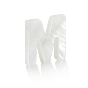 Shell pendants specials letter M White (natural colour)