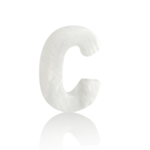 Shell pendants specials letter C White (natural colour)