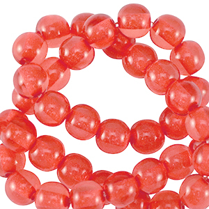 Polaris beads round 8 mm Cristallo Rhubarb Red