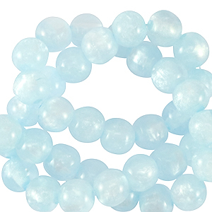 Polaris beads round 6 mm Mosso Arctic Blue