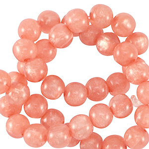 Polaris beads round 6 mm Mosso Paradise Peach