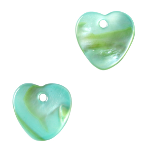 Shell pendants specials heart Neo Mint Green