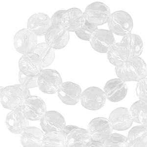 Natural stone beads 4mm faceted polished Transparent