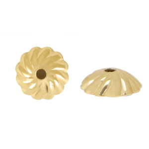 Brass TQ metal bead caps Gold