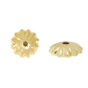 Brass TQ metal bead caps Gold