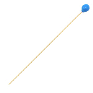 DQ European metal findings headpin 52mm Gold-Petrol blue (nickel free)