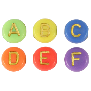 Acrylic letter beads Multicolour