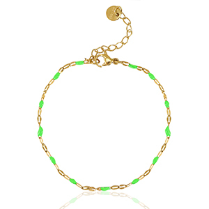 Stainless steel bracelets Green-Gold