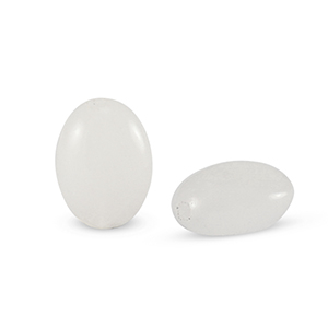 Natural stone beads Milky Quartz oval White