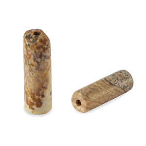 Natural stone beads Quarzite tubes Brown