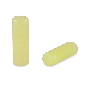 Natural stone beads Serpentine tubes Limelight Yellow