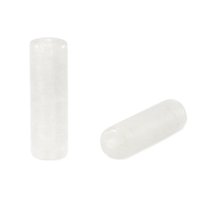 Natural stone beads Milky Quartz tubes White